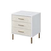 Myles White, Champagne & Gold Finish Nightstand Model AC00843 By ACME Furniture
